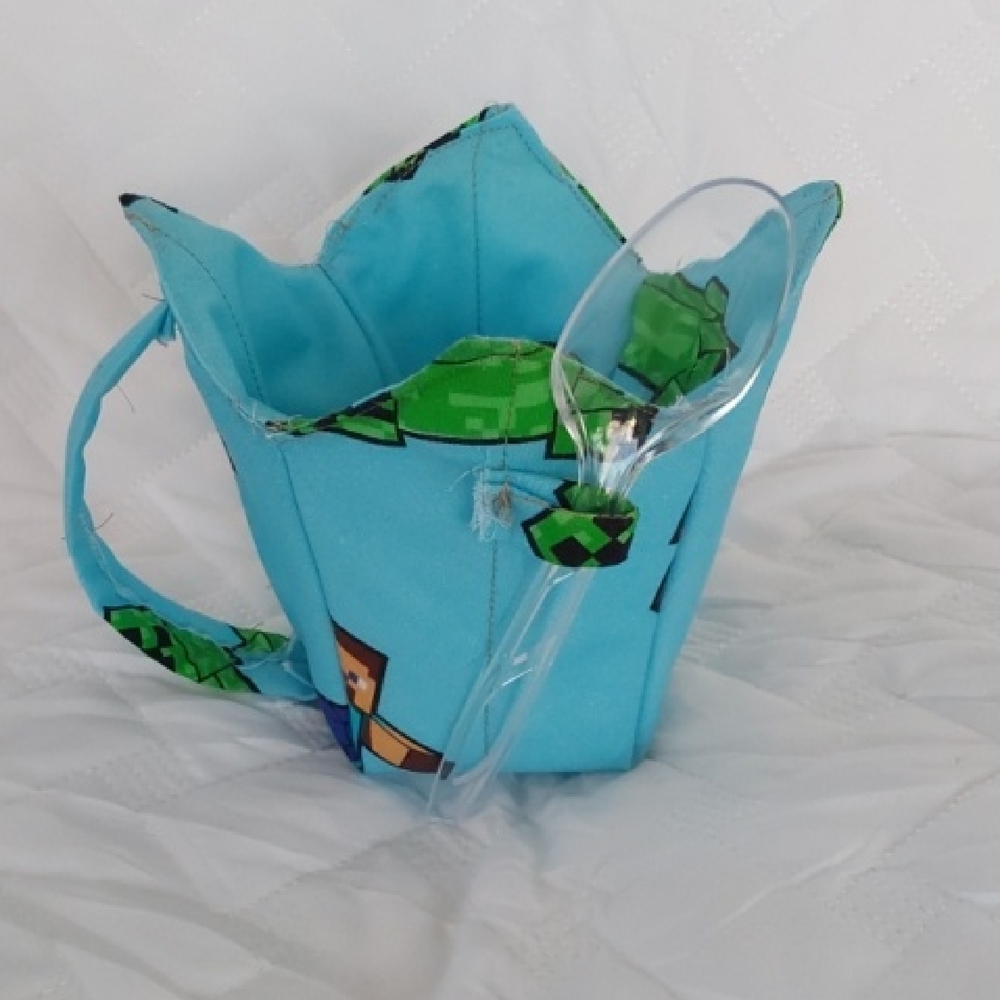 Ice Cream Pint, Coffee Cup & Beverage Cozy, With A Hoop For A Spoon